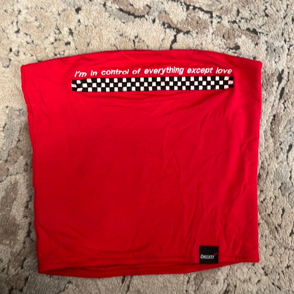 o mighty “i’m in control of everything except love” tube top
